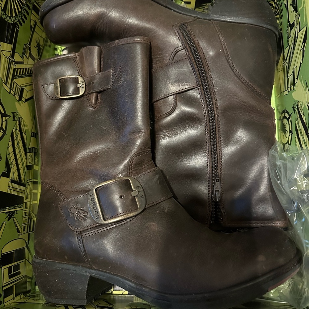 Fly London Dark Brown Rug Boots